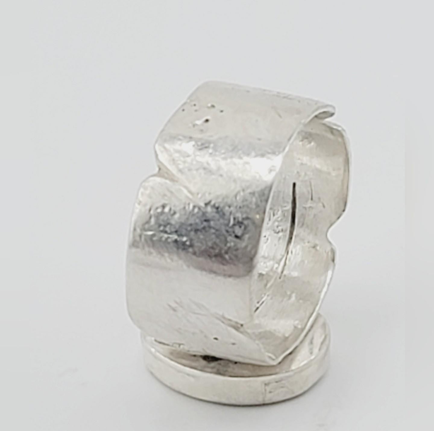 DENDRITIC AGATE RING handmade sterling silver ring organic design