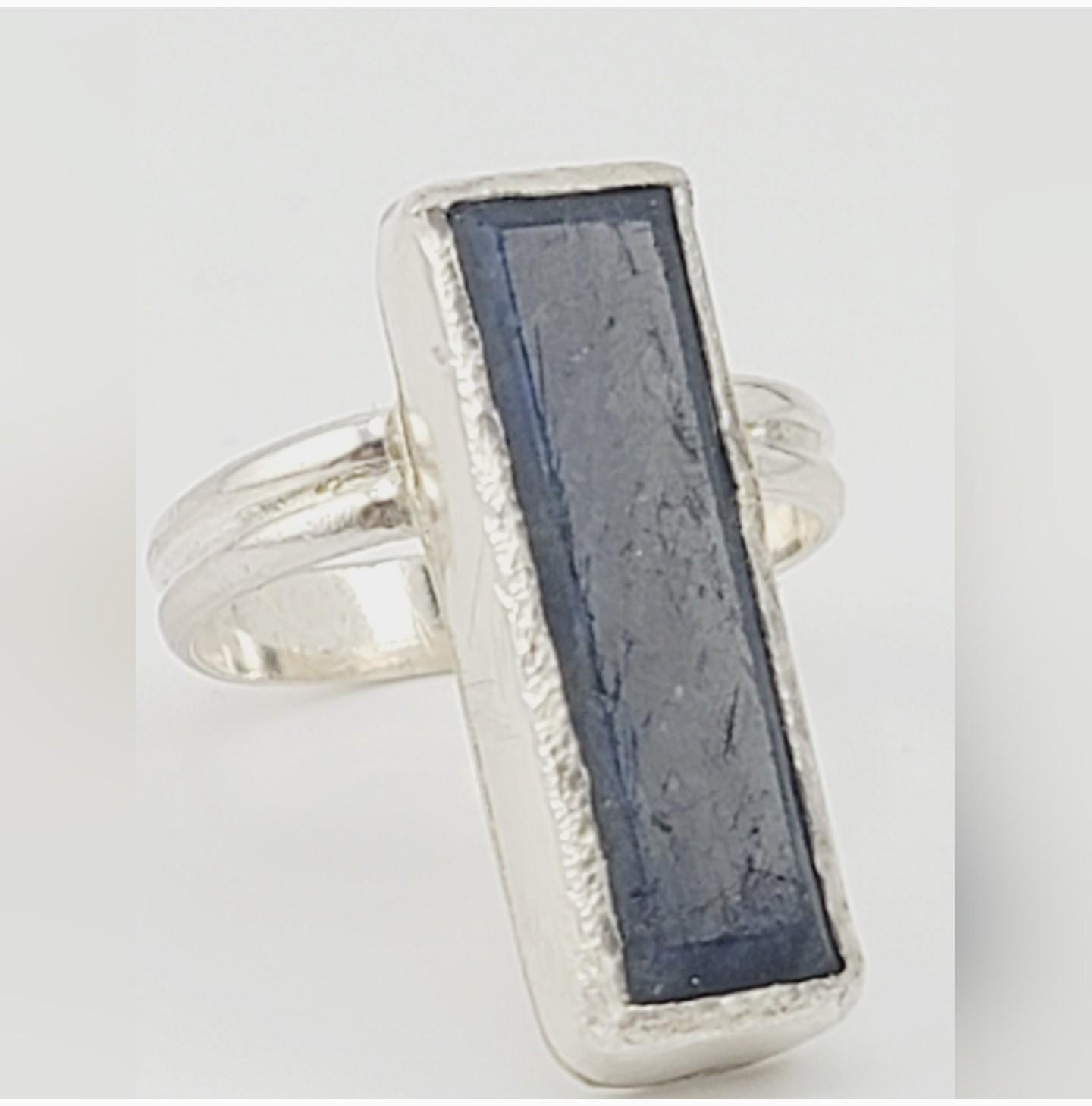 BLUE KYANITE STONE ring handmade in Sterling Silver metal size 10