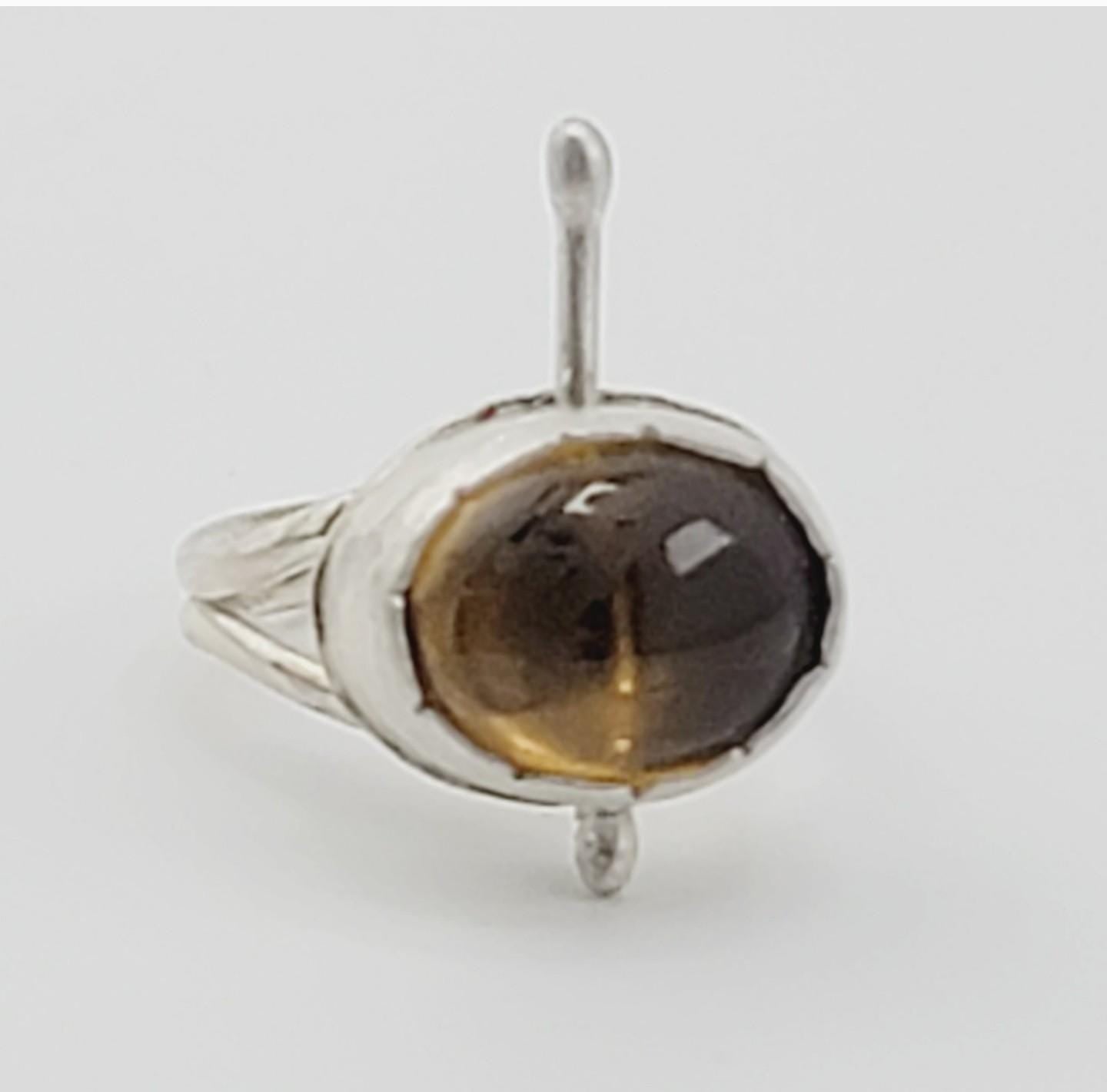 CITRINE HANDMADE RING movement ring stress/anxiety relief handmade in Sterling Silver metal size 7