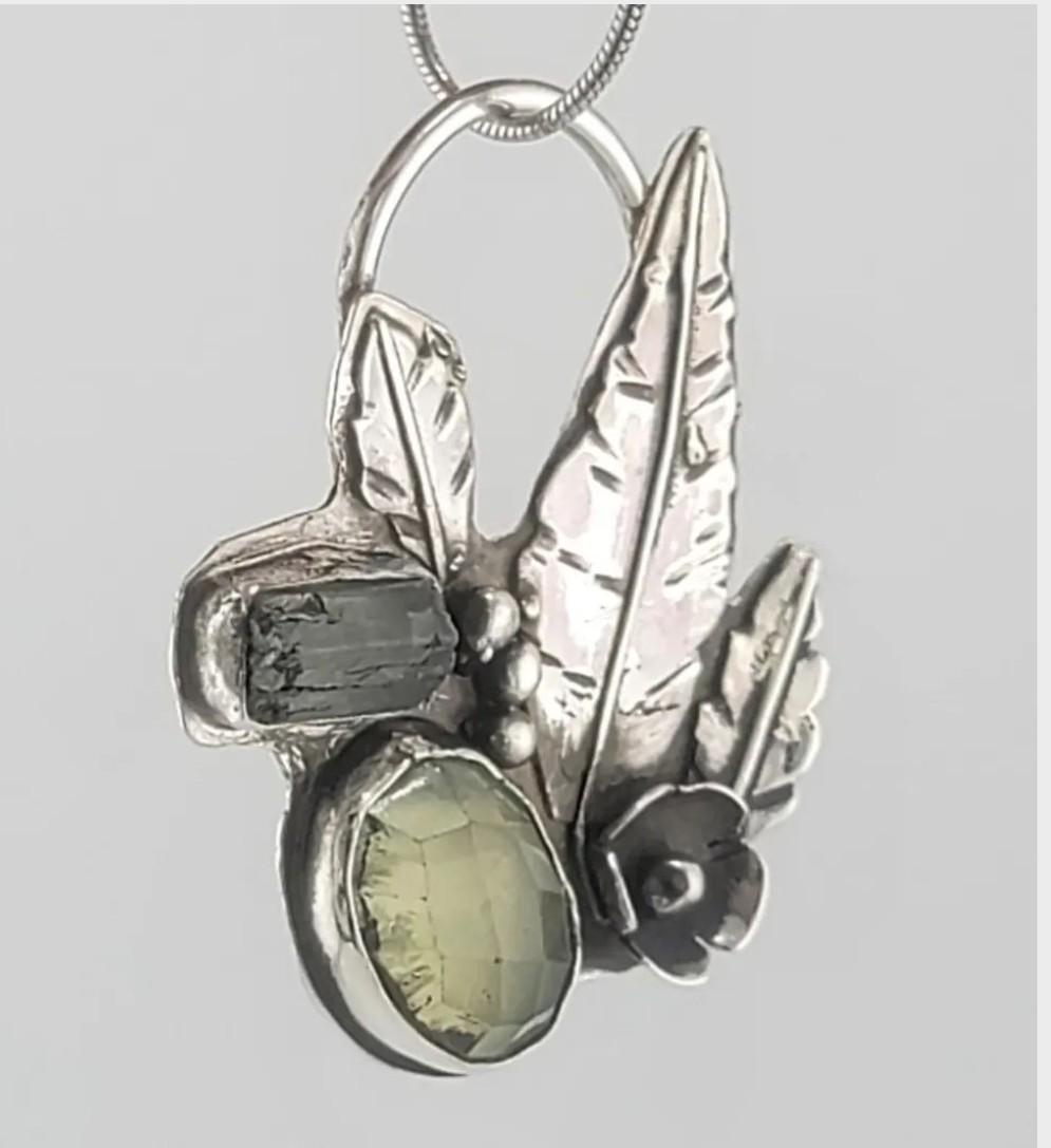 PREHNITE & TOURMALINE