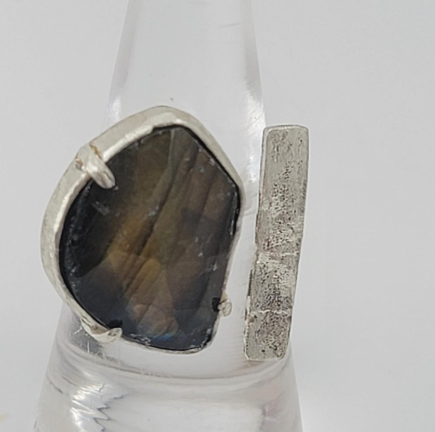 LABRADORITE ADJUSTABLE RING