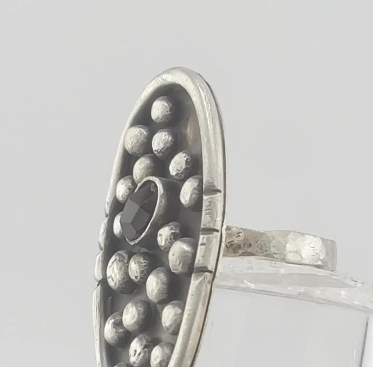 Garnet gemstones statement ring