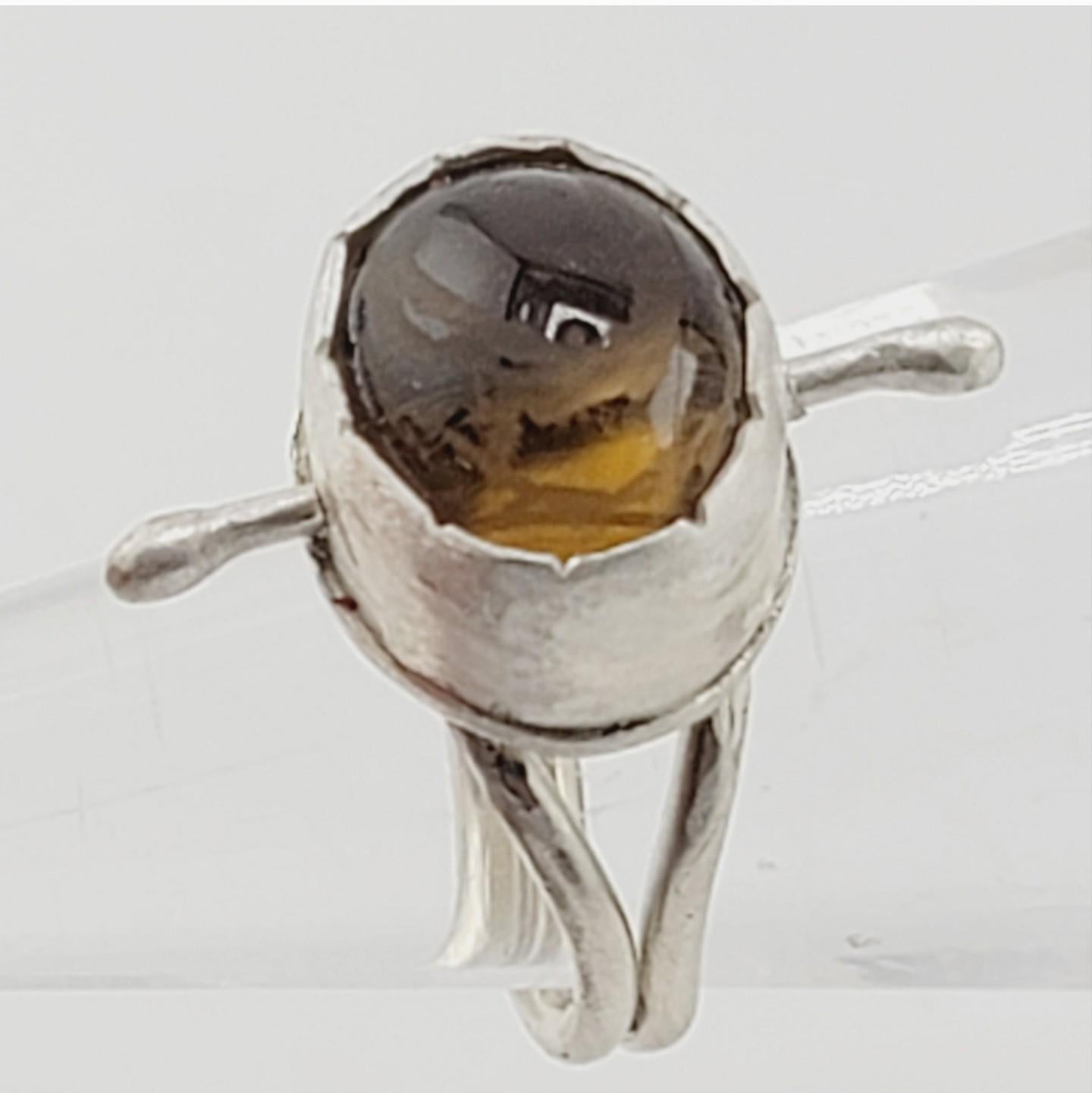 CITRINE HANDMADE RING movement ring stress/anxiety relief handmade in Sterling Silver metal size 7