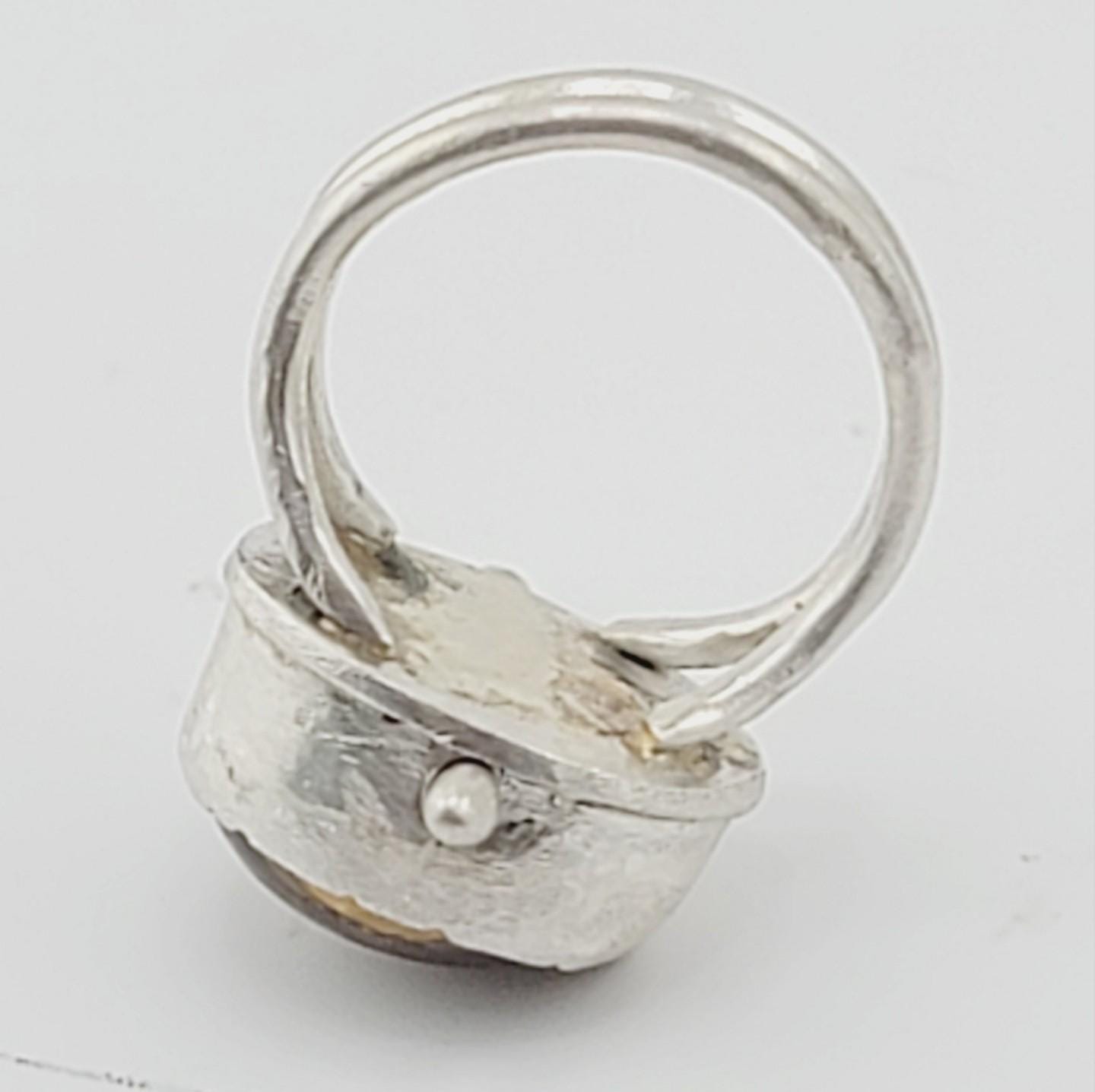 CITRINE HANDMADE RING movement ring stress/anxiety relief handmade in Sterling Silver metal size 7