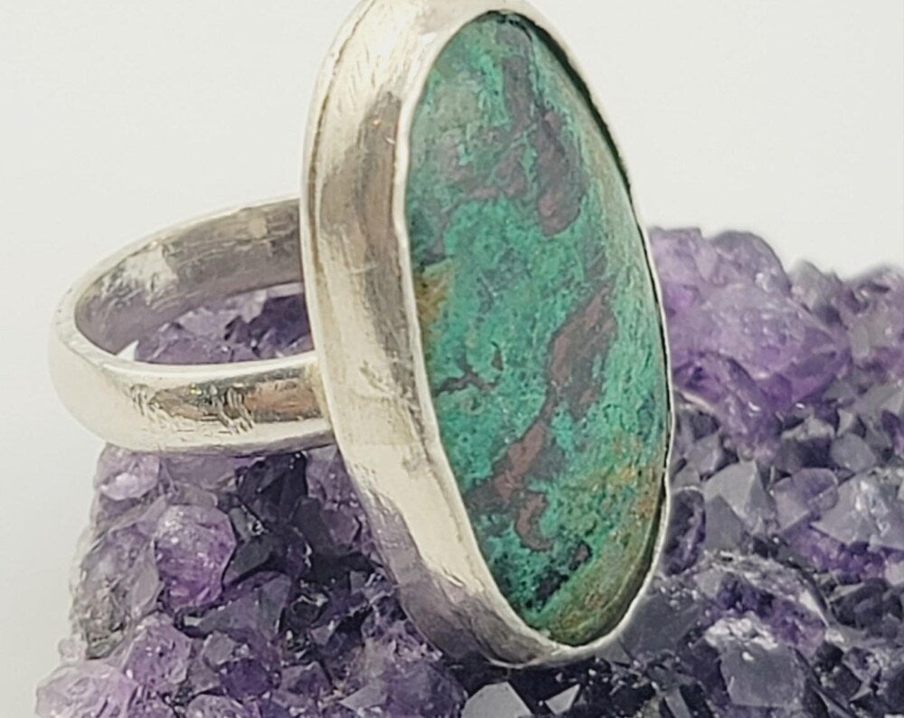 CHRYSOCOLLA STONE RING