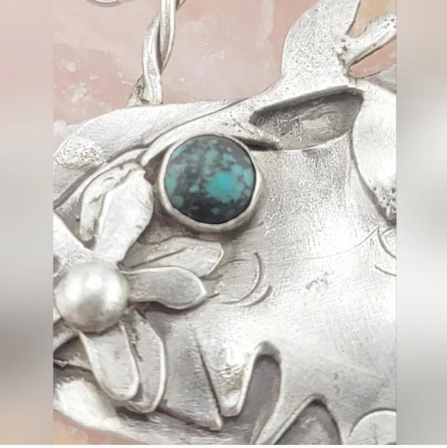 Turquoise elephant bohemian pendant