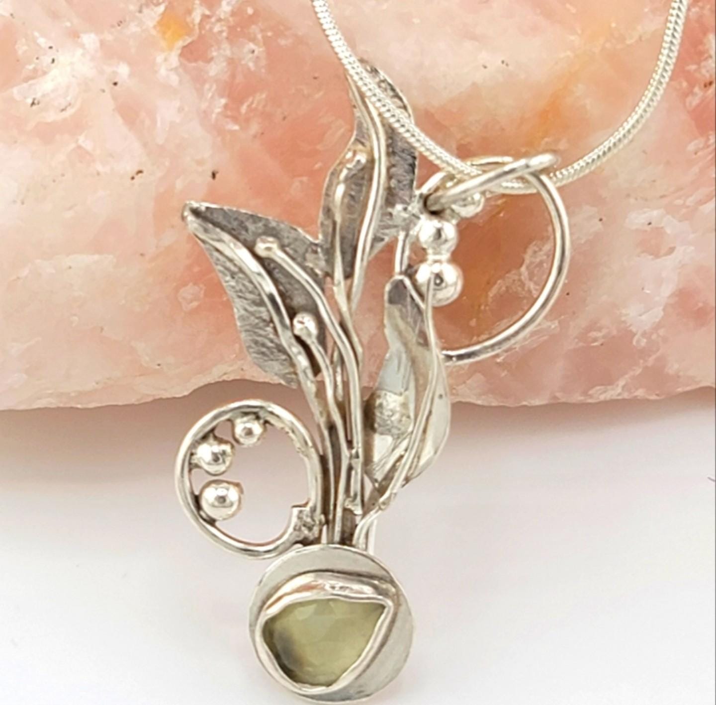PREHNITE STONE PENDANT