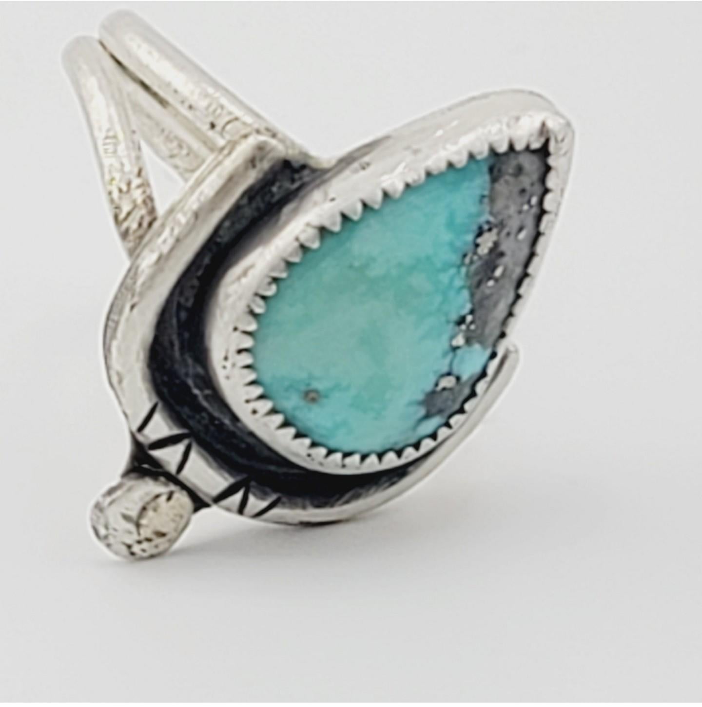 Turquoise bohemian ring