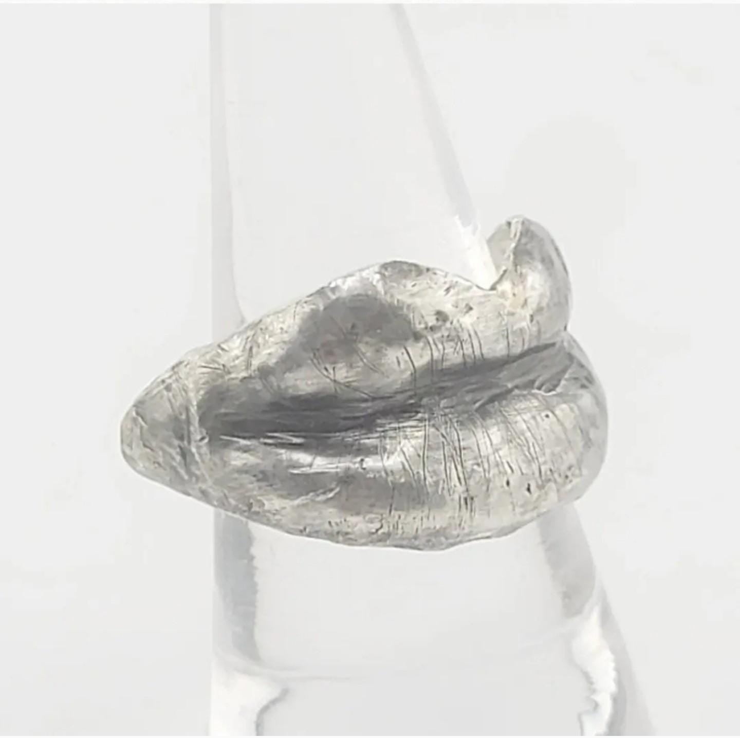 3D KISS ME ring handmade in Sterling Silver metal size 9