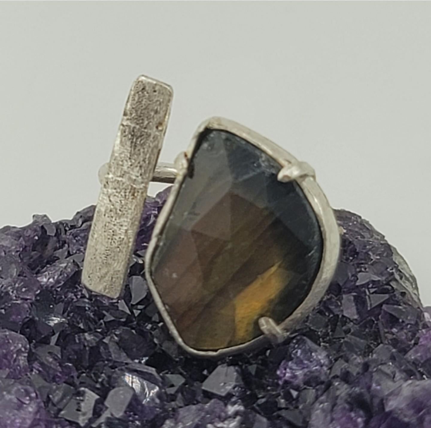 LABRADORITE ADJUSTABLE RING