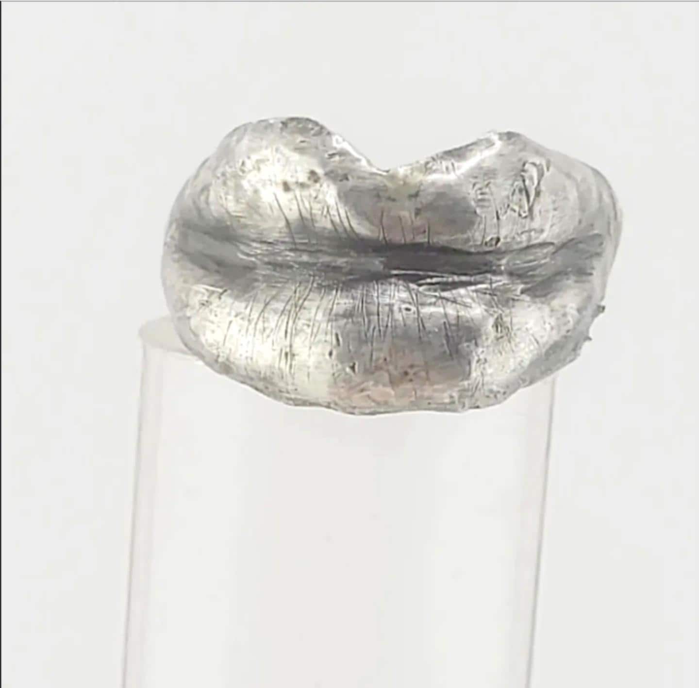 3D KISS ME ring handmade in Sterling Silver metal size 9