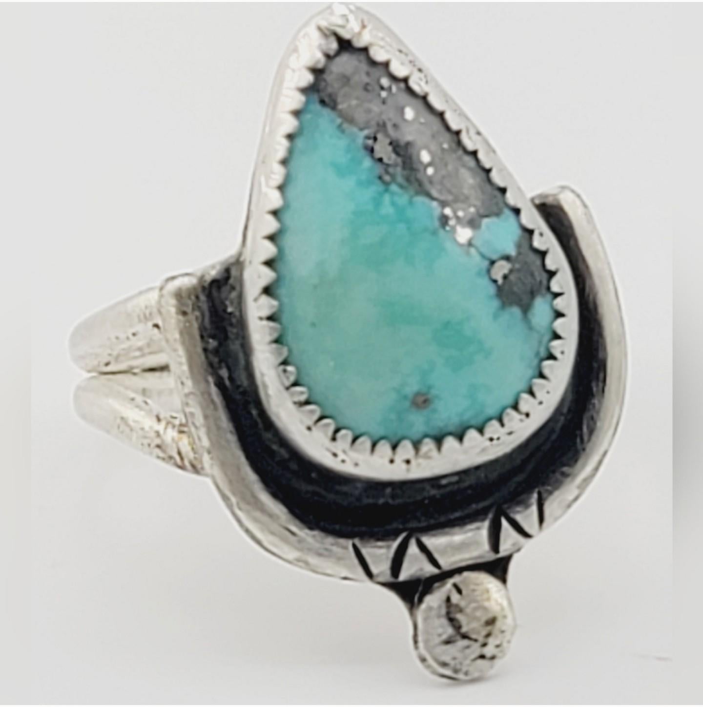 Turquoise bohemian ring